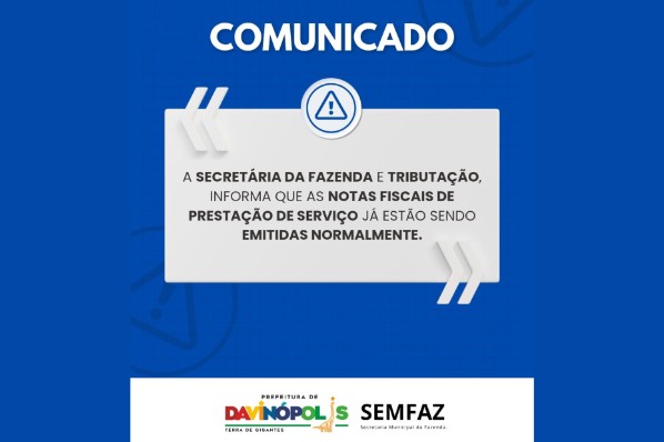 COMUNICADO OFICIAL - SECRETARIA MUNICIPAL DE FAZENDA, TRIBUTAÇÃO E REGULARIZAÇÃO FUNDIÁRIA.
